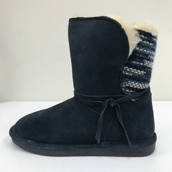 Bearpaw Maggie Patchwork Boot - Navy - Picture 3 of 4